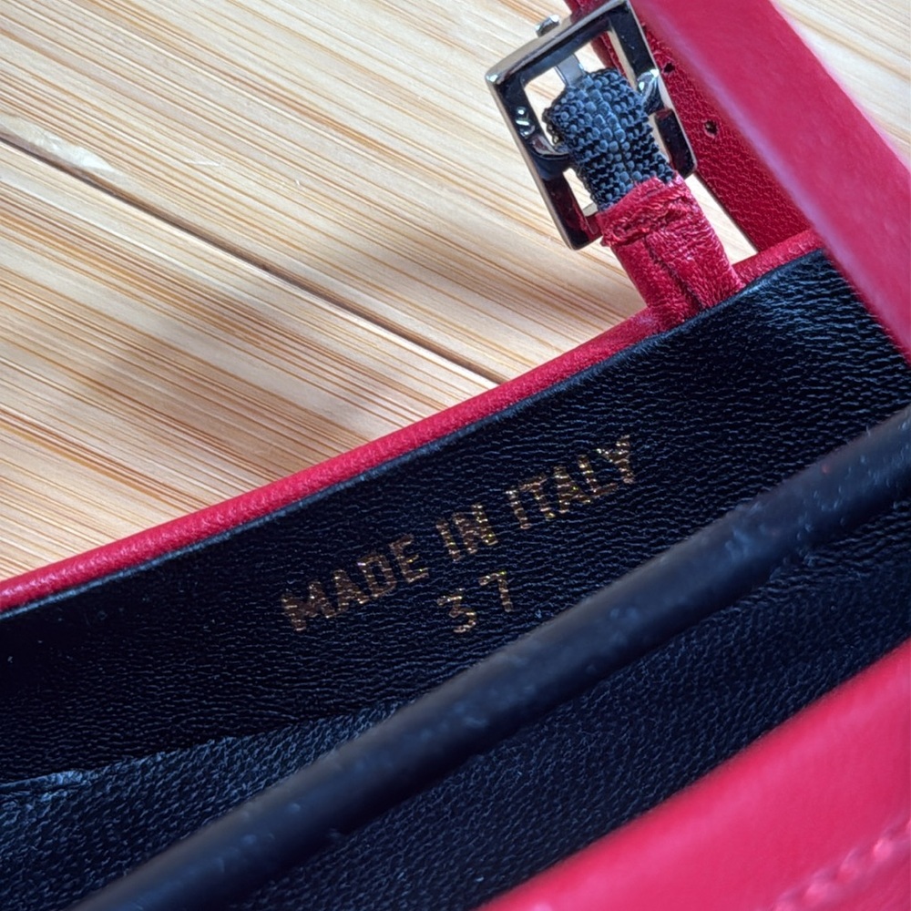 M. Gemi ‘The Margherita’ Mary Jane flats in Sunset Red, size 37 - Picture 7 of 14